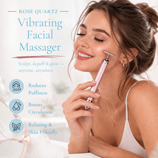 Vibrating Rose Quartz Electric Jade Roller