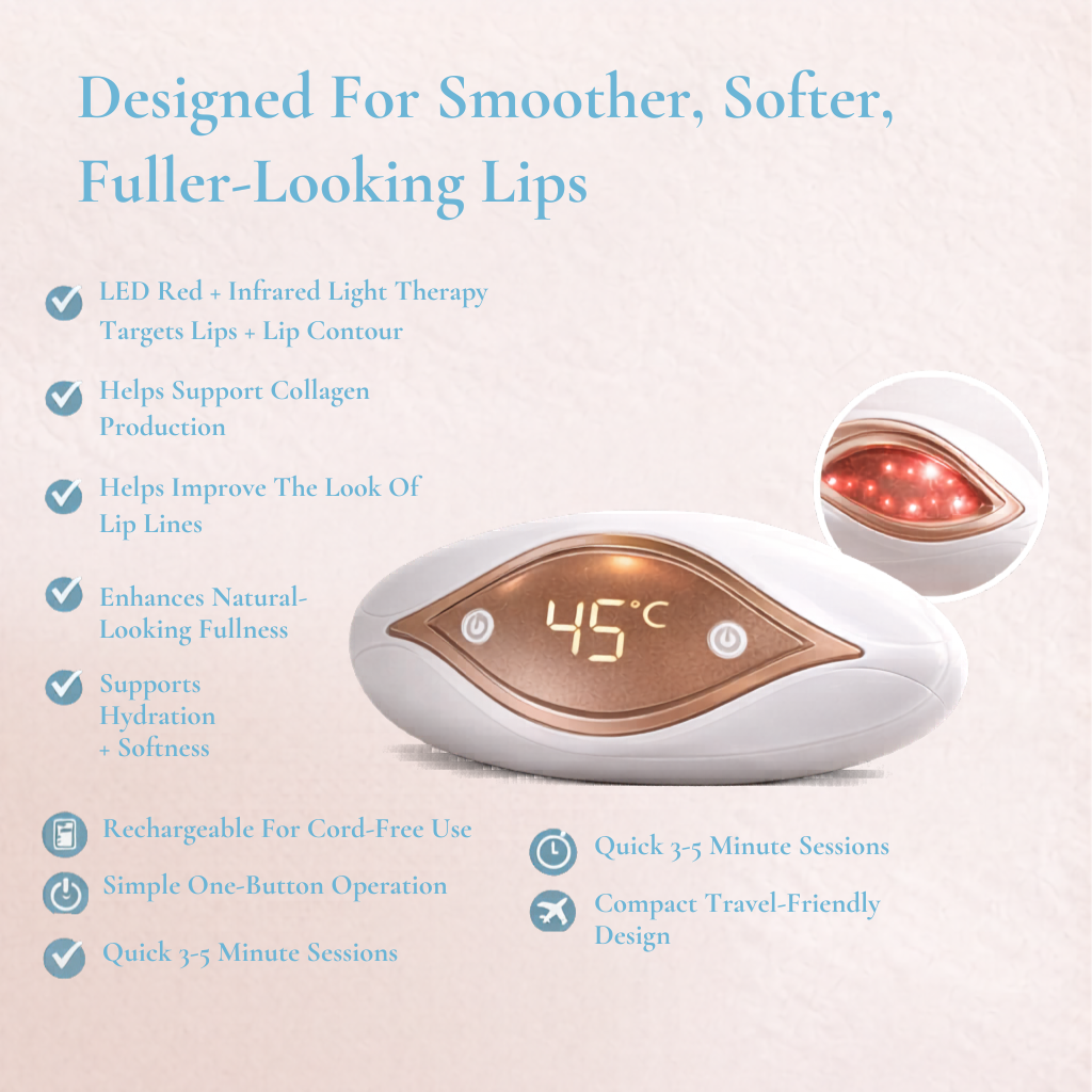 3-in-1 LED Red Light Therapy Lip Plumper