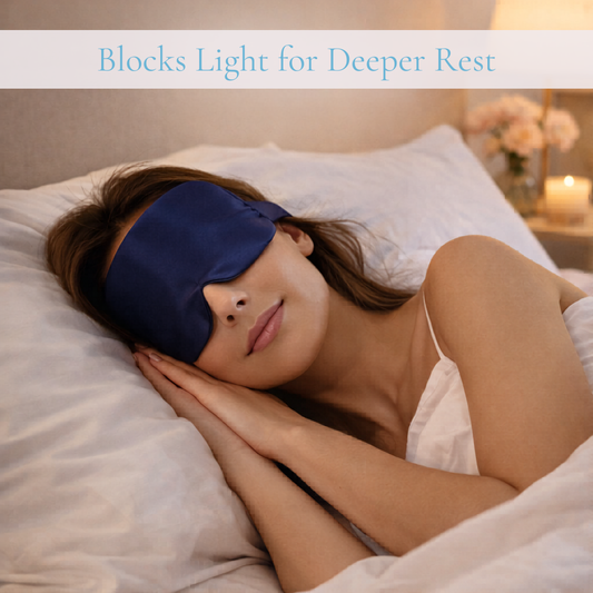 Contoured Adjustable Silk Eye Mask for Deep Sleep