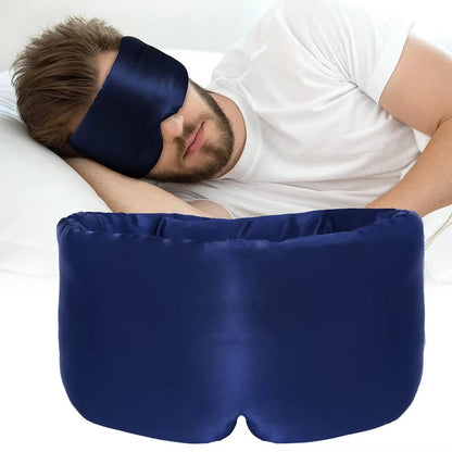 Contoured Adjustable Silk Eye Mask for Deep Sleep