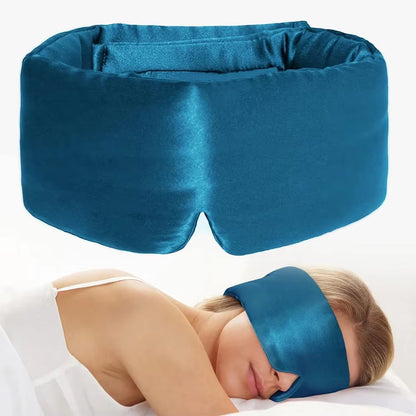 Contoured Adjustable Silk Eye Mask for Deep Sleep