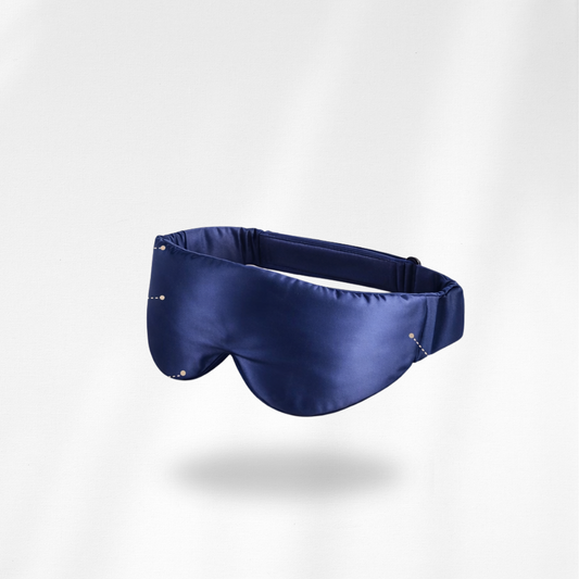 Contoured Adjustable Silk Eye Mask for Deep Sleep