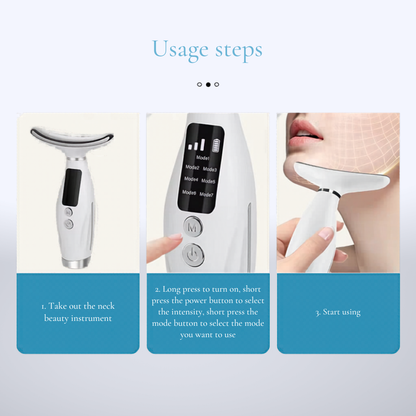 7-Color LED Light Dolphin Tail Neck Lifting & Tightening Massager Device