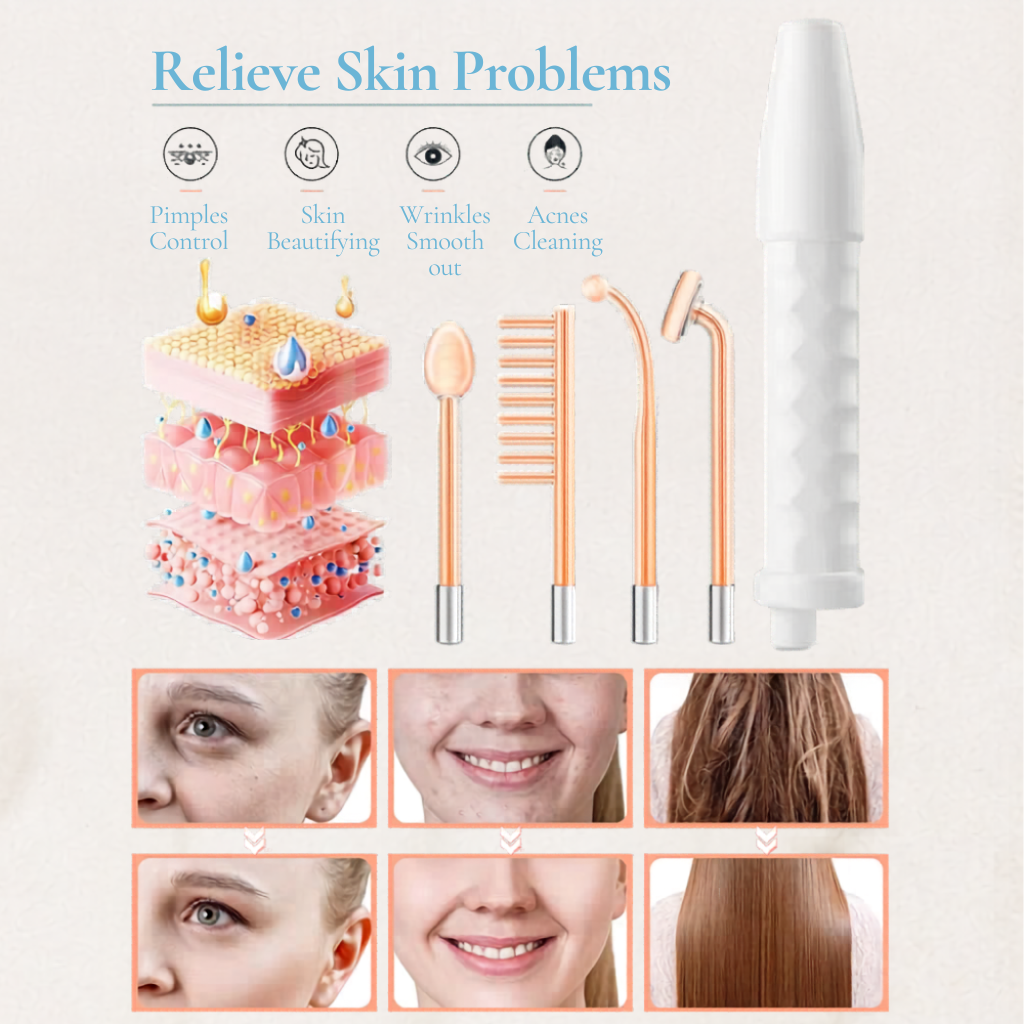 Portable High-Frequency Facial Neon Acne Wand
