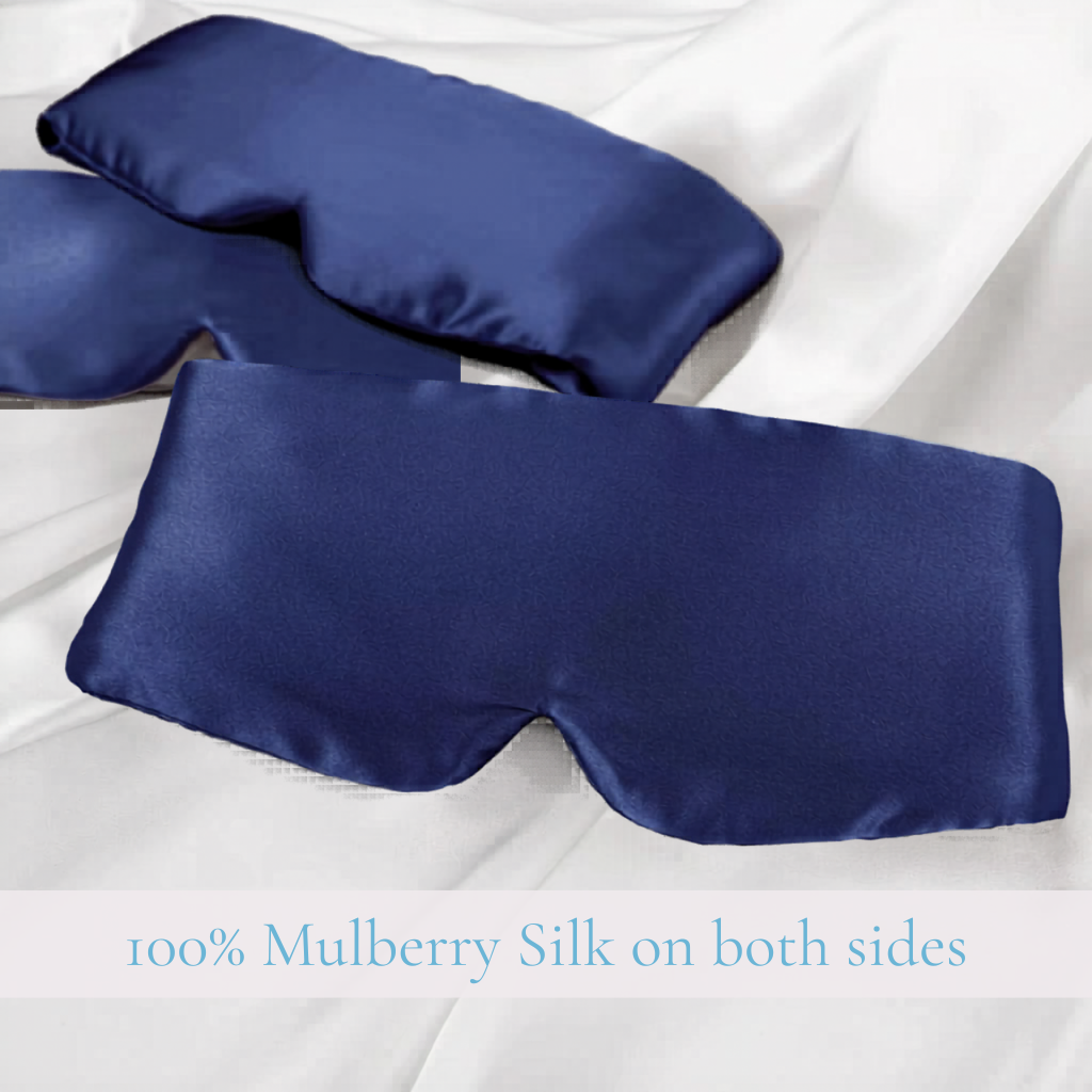 Contoured Adjustable Silk Eye Mask for Deep Sleep