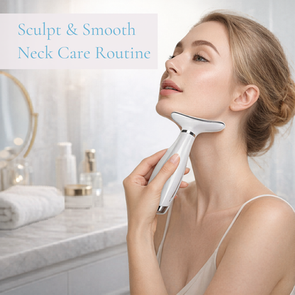7-Color LED Light Dolphin Tail Neck Lifting & Tightening Massager Device