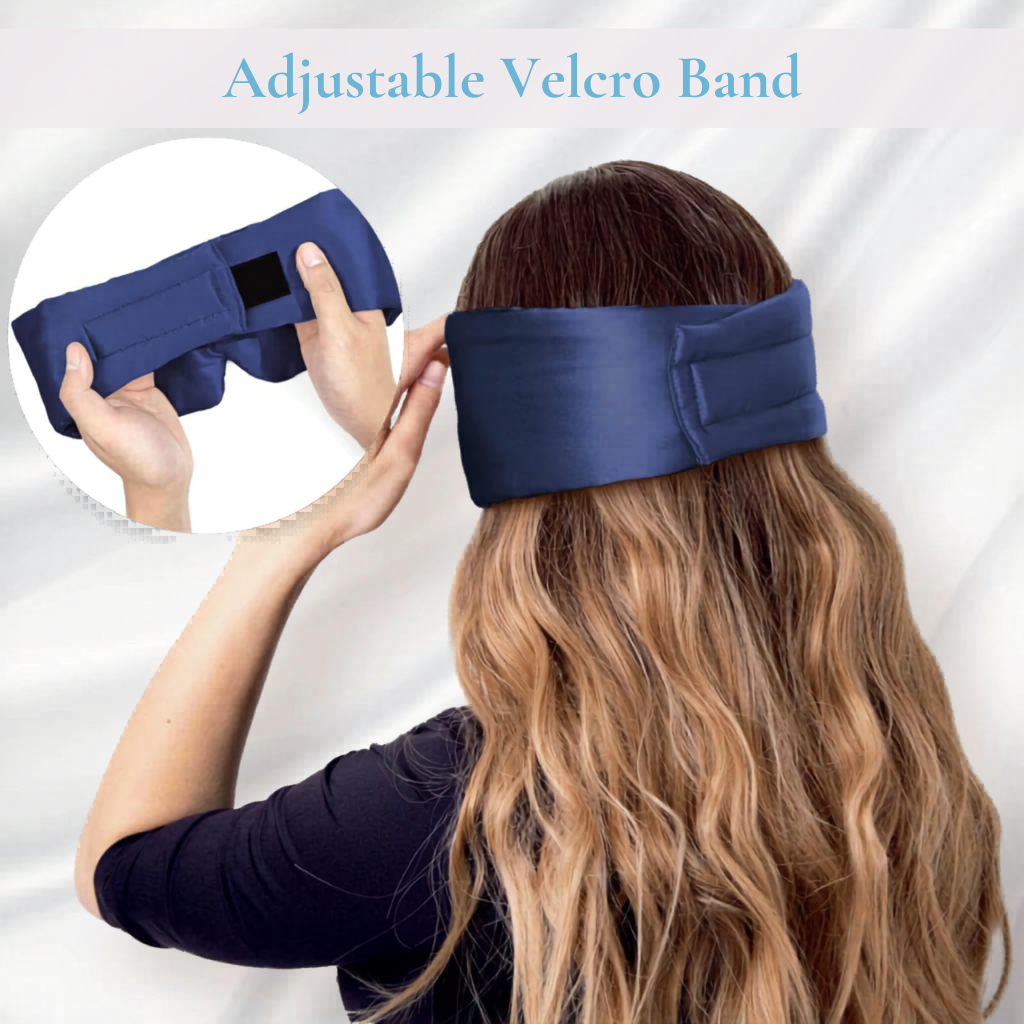 Contoured Adjustable Silk Eye Mask for Deep Sleep